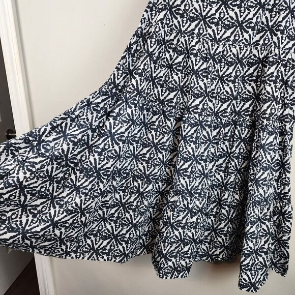 Vineyard Vines mini dress sz S women black white smocked back beach summer - Picture 3 of 11